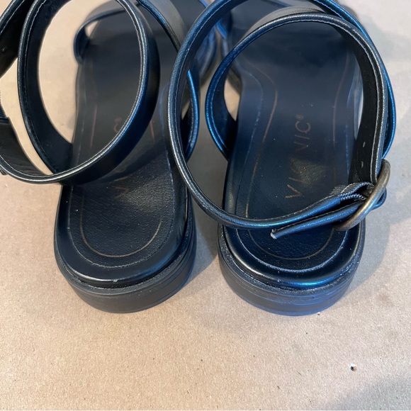 Vionic Anaya Ankle Cross Strap Sandal Black Leather Flat Women’s Size US 6.5 - Picture 3 of 8